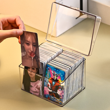 Cutie de depozitare pentru carduri Ultraman — Capacitate mare, Transparentă, cu capac, PET plastic, 2L, compartimente, rezistentă la praf