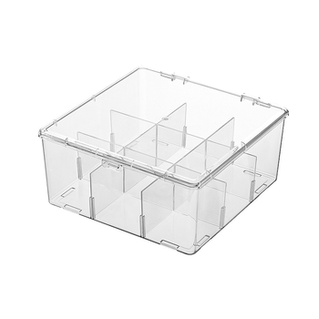 Cutie de depozitare pentru carduri Ultraman — Capacitate mare, Transparentă, cu capac, PET plastic, 2L, compartimente, rezistentă la praf