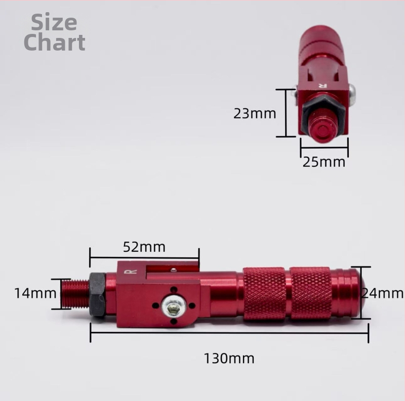 Sklopiva pedala od aluminijske legure, promjera 14 mm, univerzalna za bicikle, motocikle i električne skutere