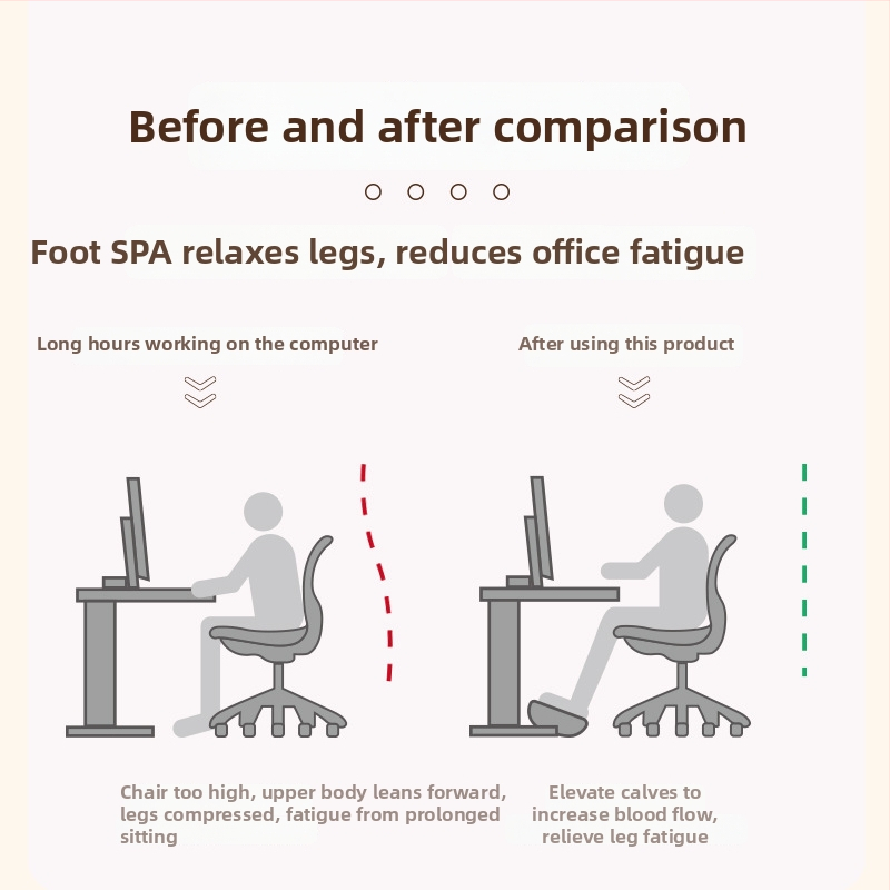 Plastové kancelárske podopieradlo na nohy, skladacie, model Wgjt08a, moderný minimalistický štýl, podopiera nohy, pre dospelých