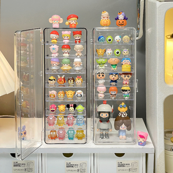 PET plastični stolni stalak za mini figure — moderni minimalistički stil, organiziranje radne površine