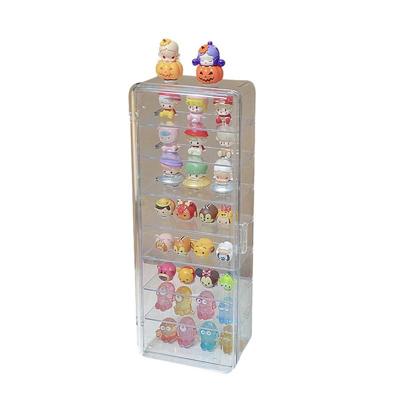 PET plastični stolni stalak za mini figure — moderni minimalistički stil, organiziranje radne površine