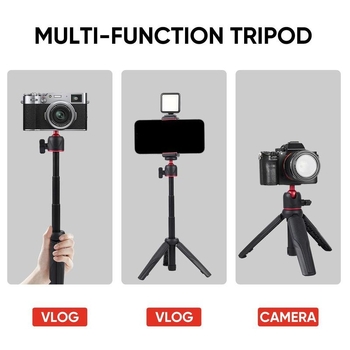 DOLED OO1 Monopod selfie cu suport pentru live, suport de telefon pe masă, tub telescopic, plastic