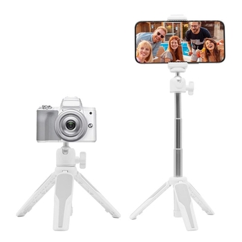 DOLED OO1 Monopod selfie cu suport pentru live, suport de telefon pe masă, tub telescopic, plastic