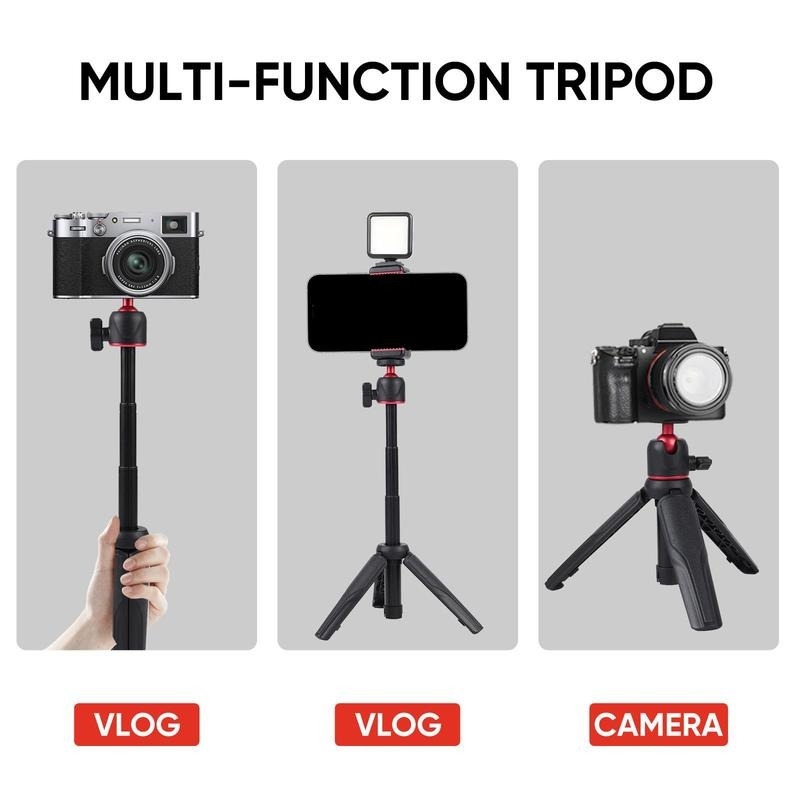 DOLED OO1 Monopod selfie cu suport pentru live, suport de telefon pe masă, tub telescopic, plastic
