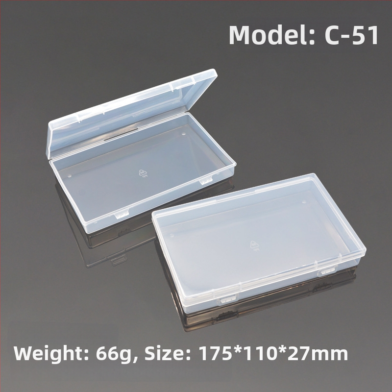 PP πλαστικό κουτί αποθήκευσης με καπάκι, πάχος τοιχώματος 1,2 mm, μοντέλο C-51, εκτύπωση λογοτύπου