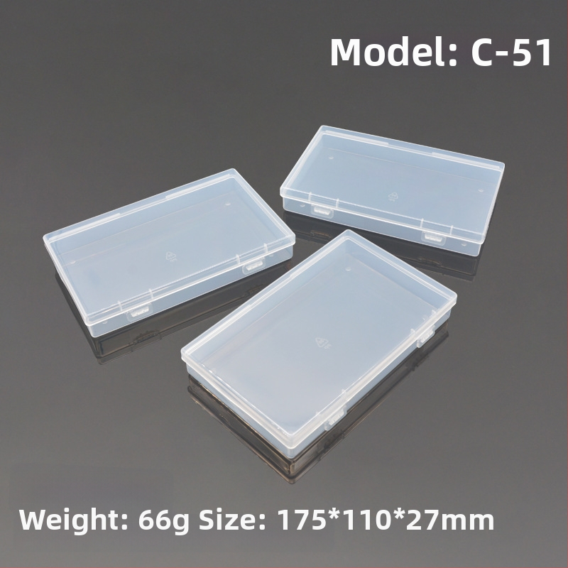 PP πλαστικό κουτί αποθήκευσης με καπάκι, πάχος τοιχώματος 1,2 mm, μοντέλο C-51, εκτύπωση λογοτύπου