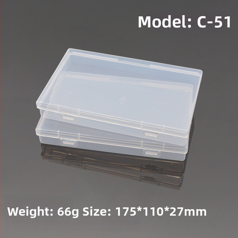 PP πλαστικό κουτί αποθήκευσης με καπάκι, πάχος τοιχώματος 1,2 mm, μοντέλο C-51, εκτύπωση λογοτύπου
