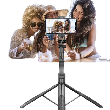 Selfie stick pentru telefon cu telecomandă Bluetooth, trepied telescopic pentru streaming live, corp din plastic, personalizare disponibilă