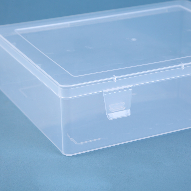 Cutie de depozitare pentru birou din plastic PP transparent, capac rabatabil, 1 compartiment, set de 42 bucăți