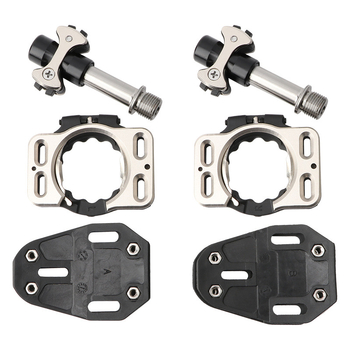 Pedală de blocare din aliaj de titan pentru bicicletă de șosea, cu placă de blocare