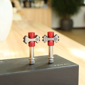 Pedală de blocare din aliaj de titan pentru bicicletă de șosea, cu placă de blocare