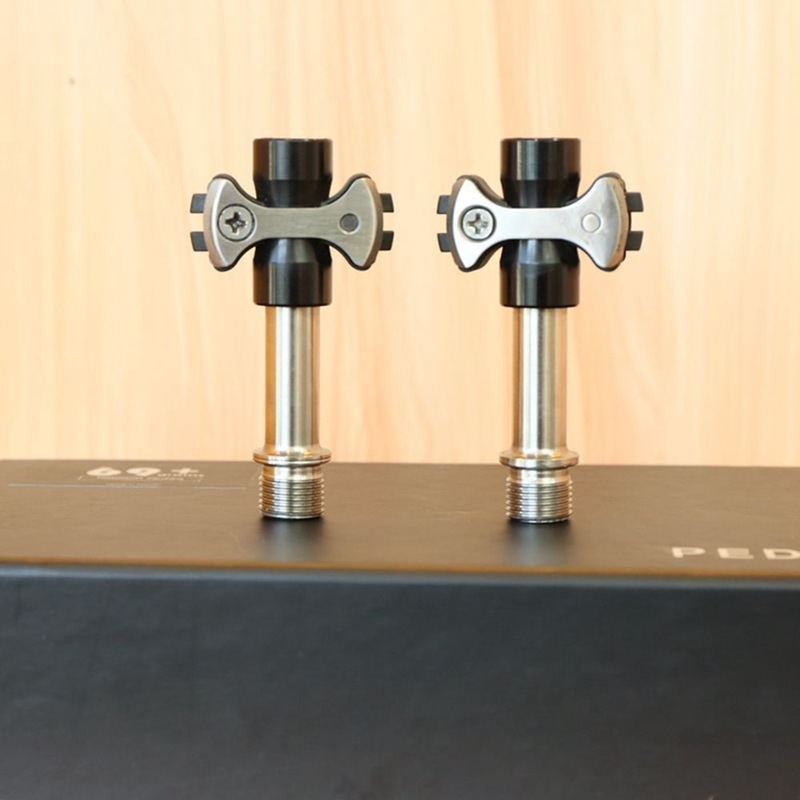 Pedală de blocare din aliaj de titan pentru bicicletă de șosea, cu placă de blocare