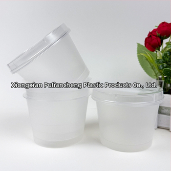 Jednokratna prozirna plastična čašica za jogurt s poklopcem, PP plast, sitotisk loga