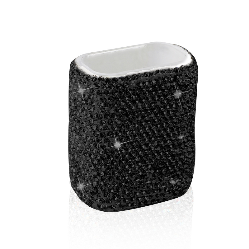 Cutie de depozitare pentru ruj, montură auto cu paiete, din plastic, stil ușor luxos, montaj pe perete prin ventuză, un singur nivel, pentru dormitor și baie