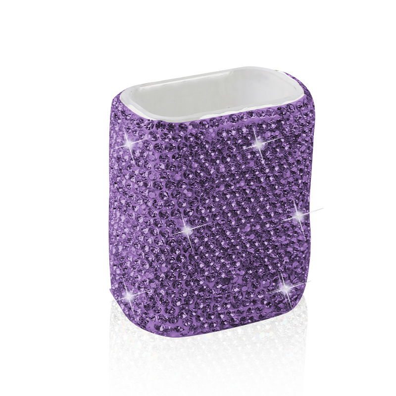 Cutie de depozitare pentru ruj, montură auto cu paiete, din plastic, stil ușor luxos, montaj pe perete prin ventuză, un singur nivel, pentru dormitor și baie