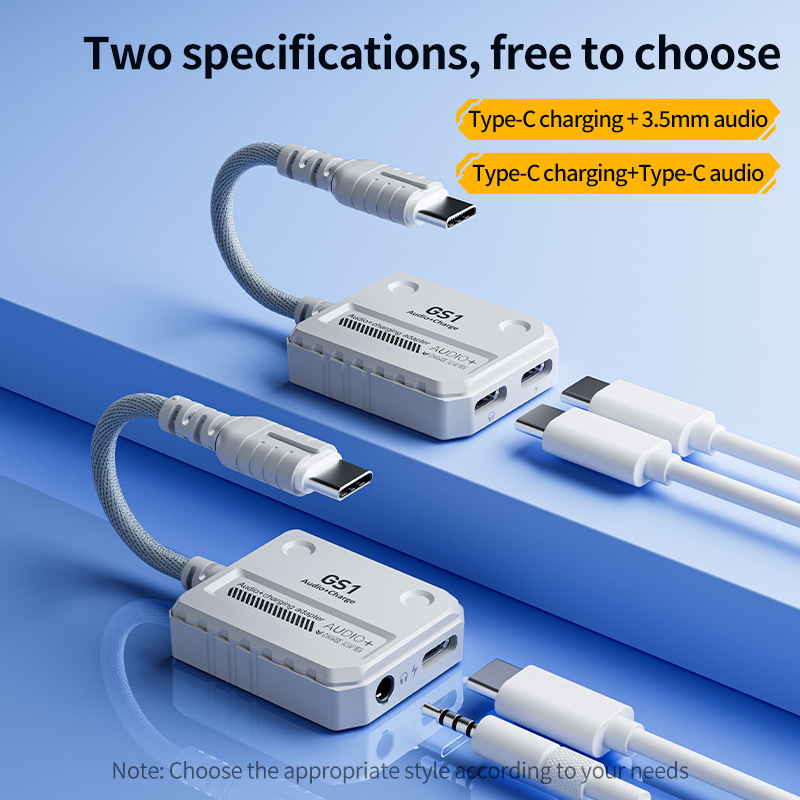 Adaptor audio USB-C 3,5 mm, 2-în-1 USB-C pentru Apple iPad, GT2-H12F, Plextone