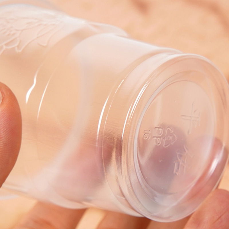 Cupe de unică folosință din PP, groase, transparente, 230 ml, compatibile cu microundele, 40 buc. pe pungă, 20 pungi pe carton