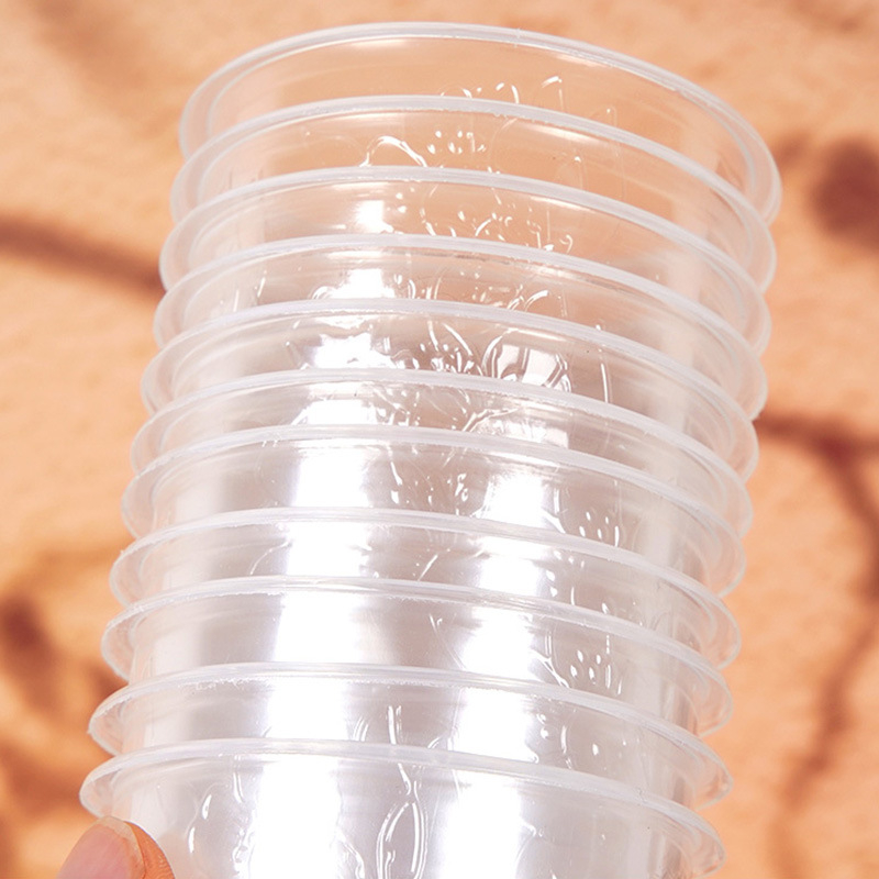 Cupe de unică folosință din PP, groase, transparente, 230 ml, compatibile cu microundele, 40 buc. pe pungă, 20 pungi pe carton