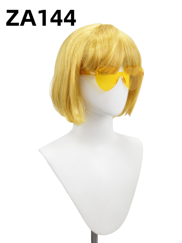 Perucă pentru păr scurt drept, tunsoare bob cu breton, pentru femei, material: mătase autohtonă