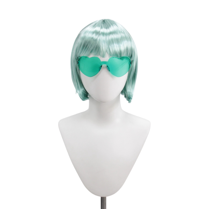 Perucă pentru păr scurt drept, tunsoare bob cu breton, pentru femei, material: mătase autohtonă