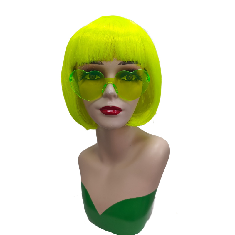 Perucă pentru păr scurt drept, tunsoare bob cu breton, pentru femei, material: mătase autohtonă