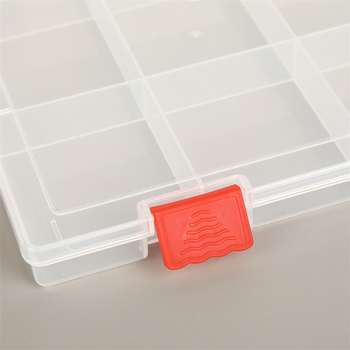 Πλαστικό κουτί αποθήκευσης με 15 θήκες και καπάκι, για μικρά αντικείμενα και αξεσουάρ κοσμημάτων