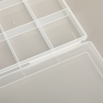 Πλαστικό κουτί αποθήκευσης με 15 θήκες και καπάκι, για μικρά αντικείμενα και αξεσουάρ κοσμημάτων