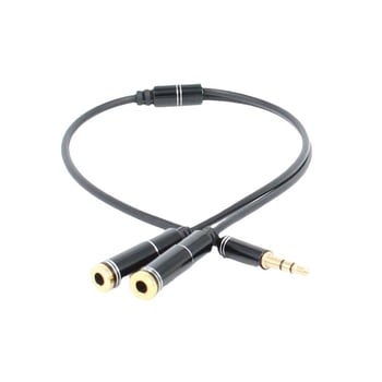 Pozlaćeni razdvojnjak za slušalice 3,5 mm LY-YPX030 – dva izlazna audio adaptera za mobilne telefone, MP3 uređaje i tablete
