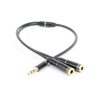Pozlaćeni razdvojnjak za slušalice 3,5 mm LY-YPX030 – dva izlazna audio adaptera za mobilne telefone, MP3 uređaje i tablete