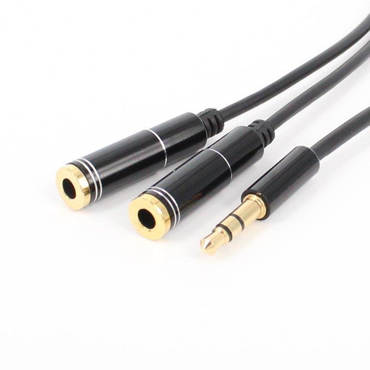 Pozlaćeni razdvojnjak za slušalice 3,5 mm LY-YPX030 – dva izlazna audio adaptera za mobilne telefone, MP3 uređaje i tablete