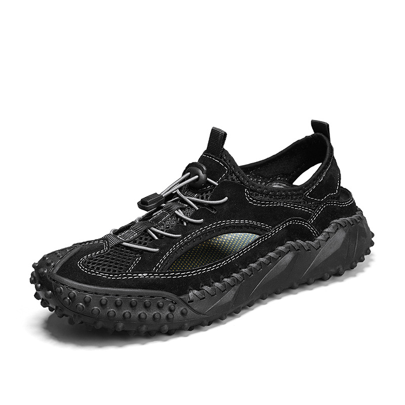 Sandale pentru bărbați din piele de porc, talpă din cauciuc — Primăvara 2025