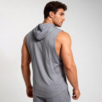 Vesta cu glugă pentru baschet bărbați – respirabilă, uscare rapidă, absorbție a umezelii, 100% poliester