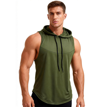 Vesta cu glugă pentru baschet bărbați – respirabilă, uscare rapidă, absorbție a umezelii, 100% poliester