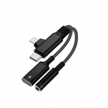 Dvoostruki audio adapter kabel 3,5 mm na Type-C i Lightning, Apple kompatibilan