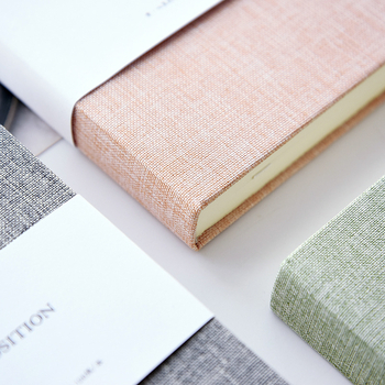 Bloc-notes cu copertă din țesătură, jurnal personalizabil, pagini în grilă, hârtie offset 100 g/m²