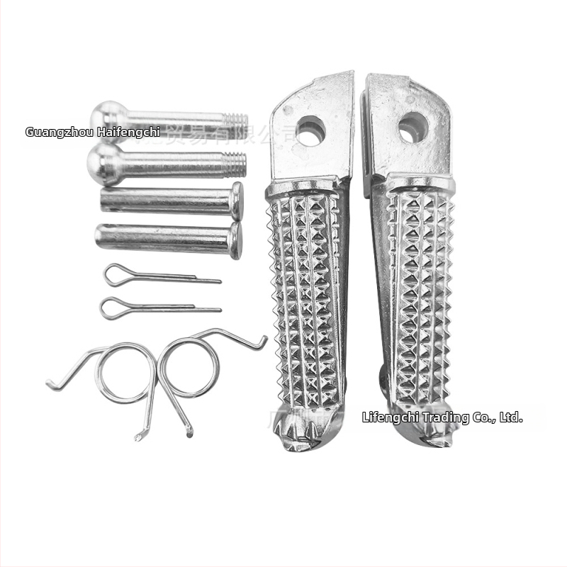 MT09 predné a zadné pedále – kovové, elektroplátovaný povrch