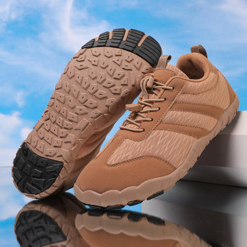 Petprstne kemping cipele za unisex – protuklizne, vodootporne, niski vrh, gornji dio jacquard + prava koža, potplat Rubber-EVA