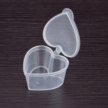 Posuda za umake u obliku srca, jednokratna, PP plast, kapacitet ispod 100 ml, 500 komada u pakiranju