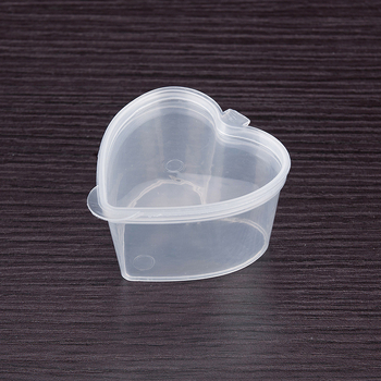 Posuda za umake u obliku srca, jednokratna, PP plast, kapacitet ispod 100 ml, 500 komada u pakiranju
