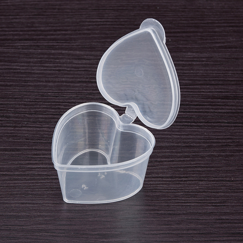 Posuda za umake u obliku srca, jednokratna, PP plast, kapacitet ispod 100 ml, 500 komada u pakiranju