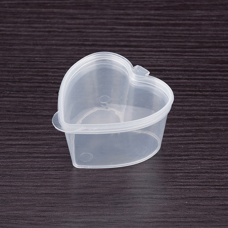 Posuda za umake u obliku srca, jednokratna, PP plast, kapacitet ispod 100 ml, 500 komada u pakiranju