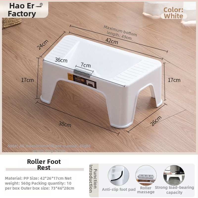 Lábtámasz Ottoman – Műanyag, Egyszerű stílus, Ergonomikus kialakítás, Többfunkciós