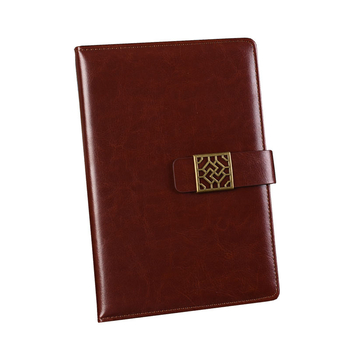 Bilježnica s PU imitacijom kože, mogućnost tiskanja logotipa, ljepilo povez, Forest papir 80 g, aluminijska legura hardvera