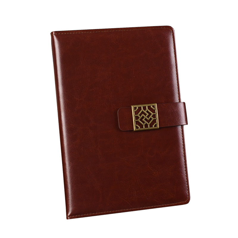 Bilježnica s PU imitacijom kože, mogućnost tiskanja logotipa, ljepilo povez, Forest papir 80 g, aluminijska legura hardvera