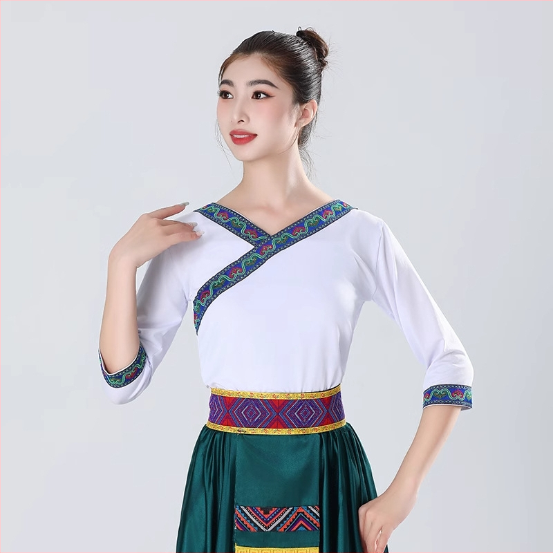 Suknja tibetanskog stila s velikim plisiranjem, umjetna svila, za etnički ples, zimska kolekcija 2025