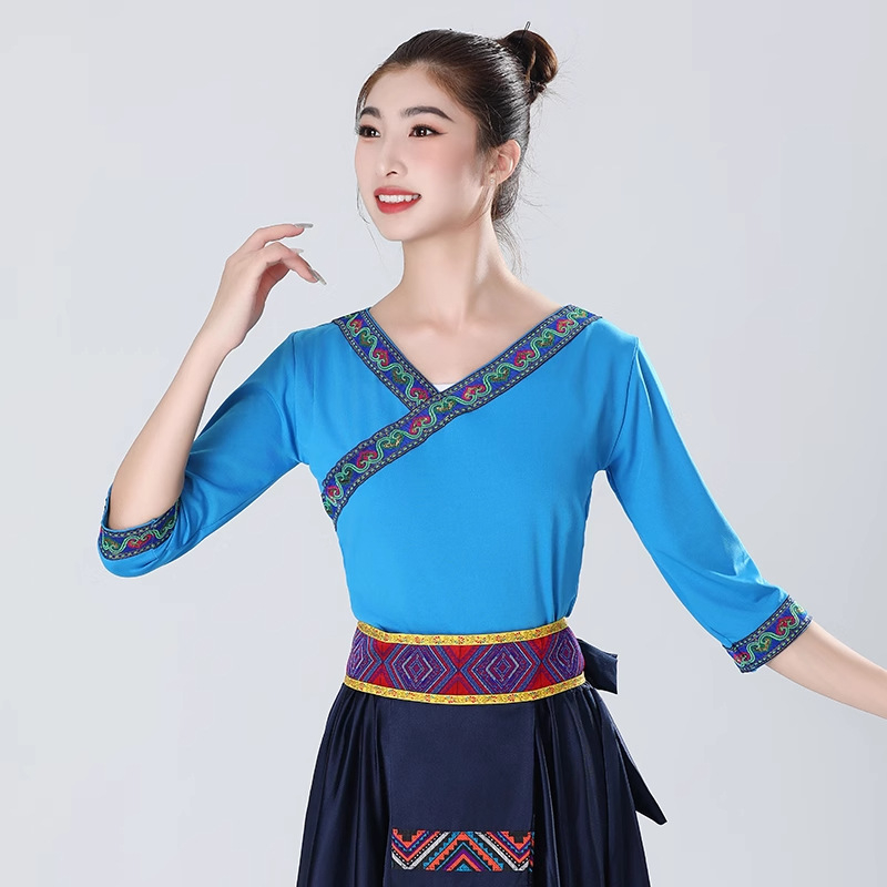 Suknja tibetanskog stila s velikim plisiranjem, umjetna svila, za etnički ples, zimska kolekcija 2025