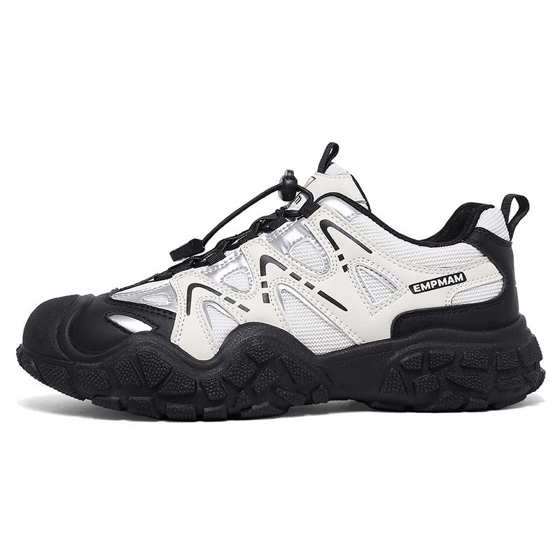 Încălțăminte de drumeție unisex, partea superioară din plasă și piele, talpă exterioară din cauciuc natural, talpă mijlocie din cauciuc, șireturi cu legare frontală, toc mic 1–3 cm