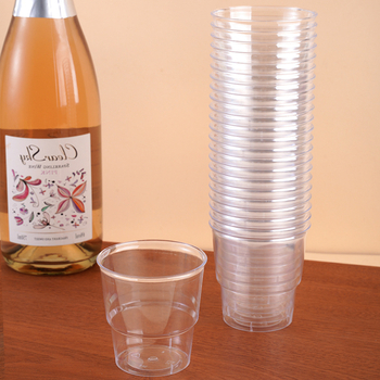 Liye cupă PS de unică folosință – rotundă, transparentă, 101–200 ml, imprimare logo posibilă, pentru ceai cu lapte