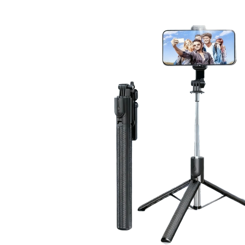 Selfie štap za live streaming, 360° rotacija, stabilizacija protiv podrhtavanja, Bluetooth, daljinski upravljač, za vanjsku upotrebu